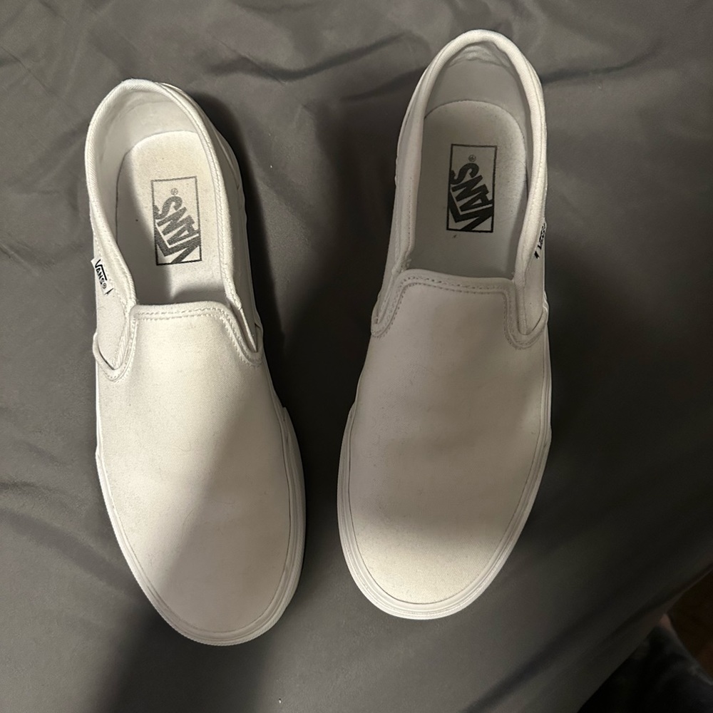 White canvas vans
